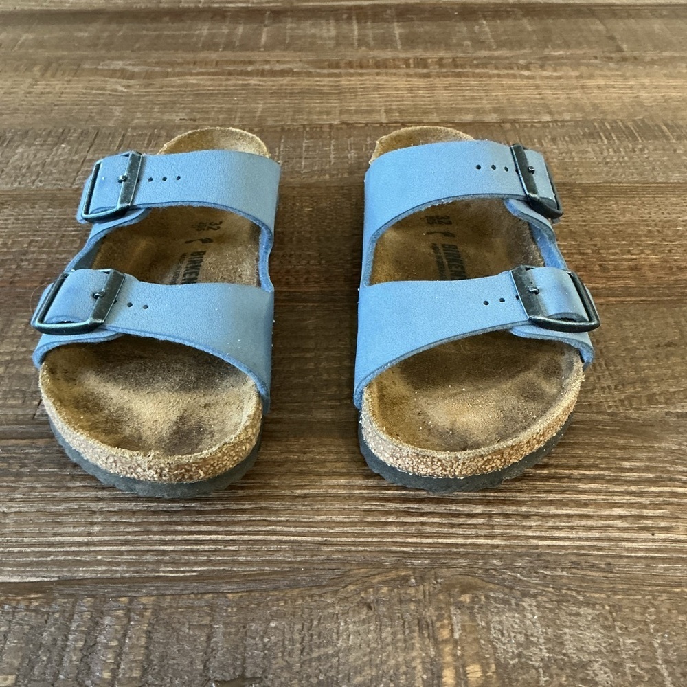 Birkenstock Kids Double Strap Blue Sandals - Picture 2 of 6